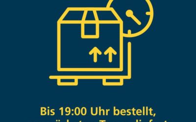 Bis 19:00 Uhr bestellt, am nächsten Tag geliefert