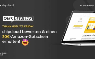 shipcloud bewerten und einen 30€-Amazon-Gutschein erhalten!