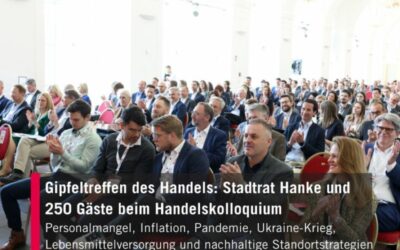 Gipfeltreffen: Stadtrat Hanke und 250 Gäste beim Handelskolloquium.